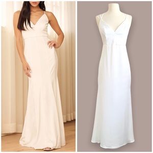 Lulu's White made with love Maxi Dress XS